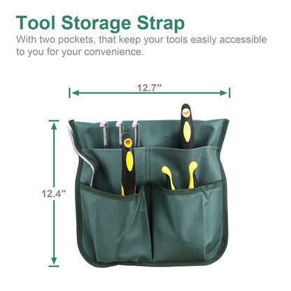 Folding Garden Kneeler Knee Bench Stool Soft Cushion Seat Pad & Tool Pouch