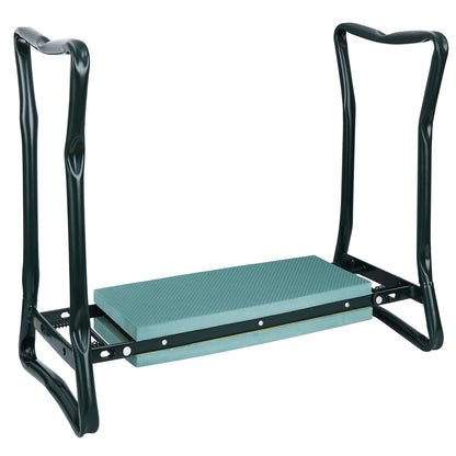 Folding Garden Kneeler Knee Bench Stool Soft Cushion Seat Pad & Tool Pouch