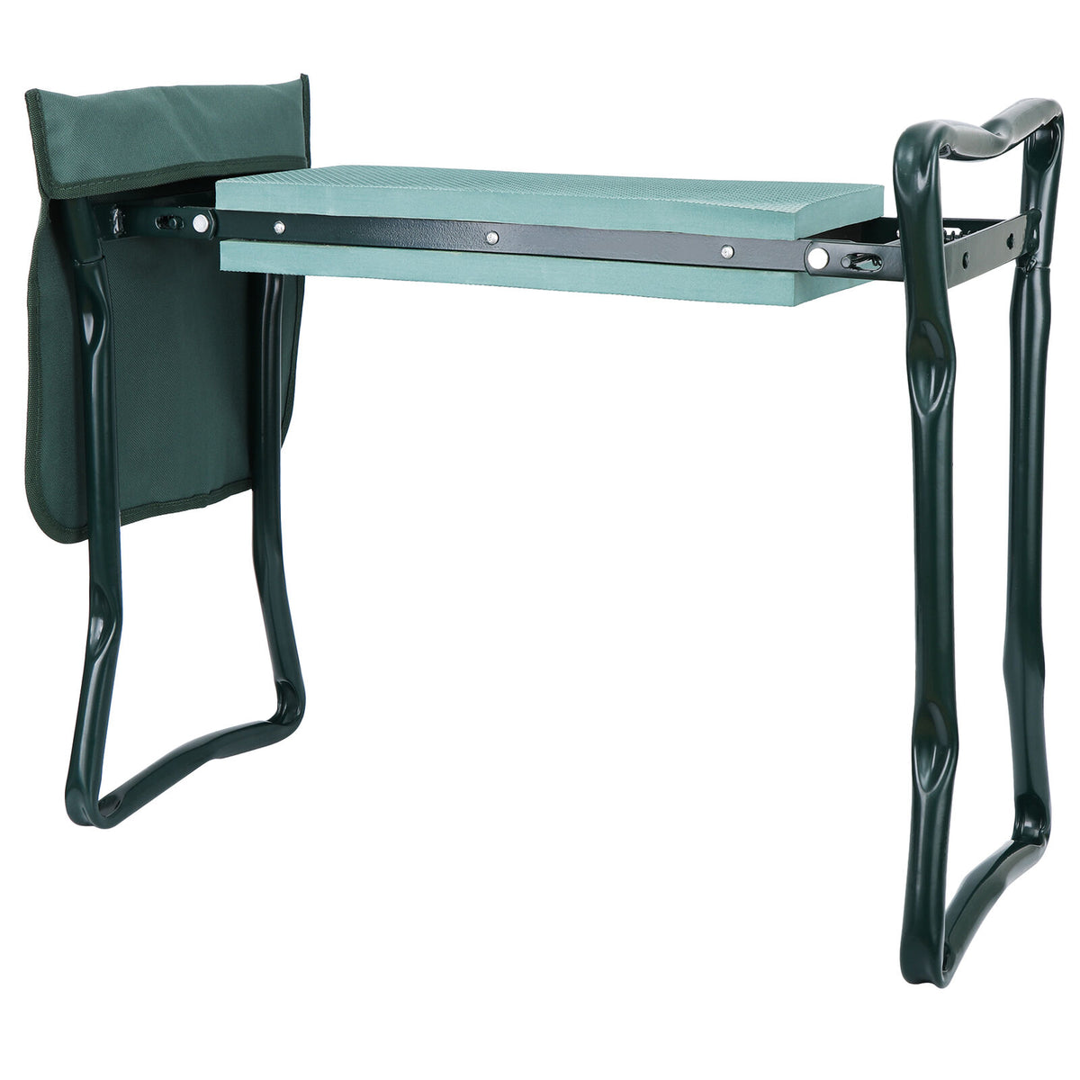 Folding Garden Kneeler Knee Bench Stool Soft Cushion Seat Pad & Tool Pouch
