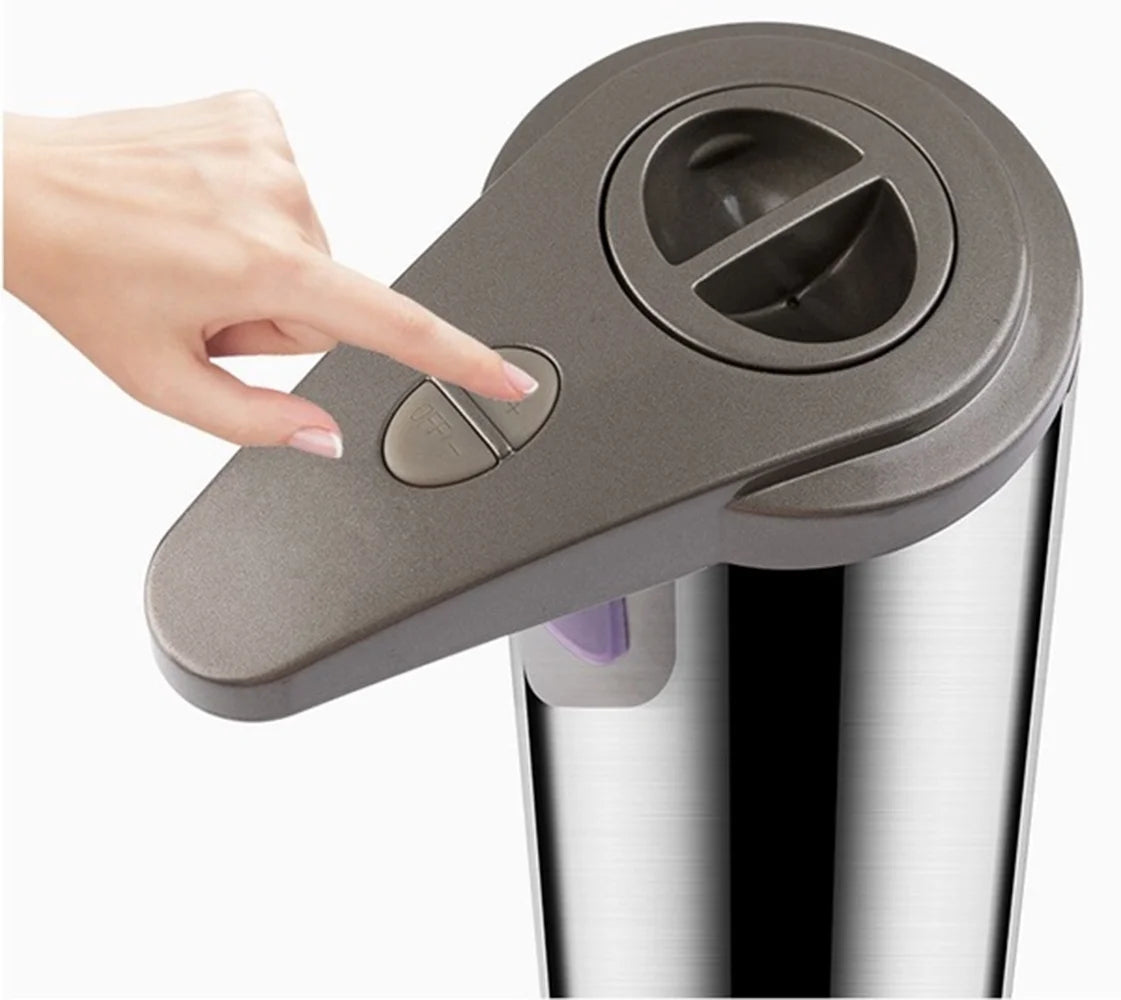 Touchless Automatic Liquid Soap Dispenser - Battery Operated Stainless Steel in Silver