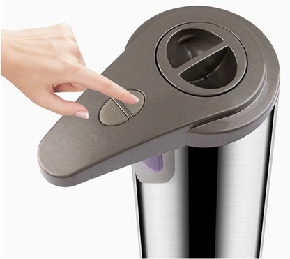 Touchless Automatic Liquid Soap Dispenser - Battery Operated Stainless Steel in Silver