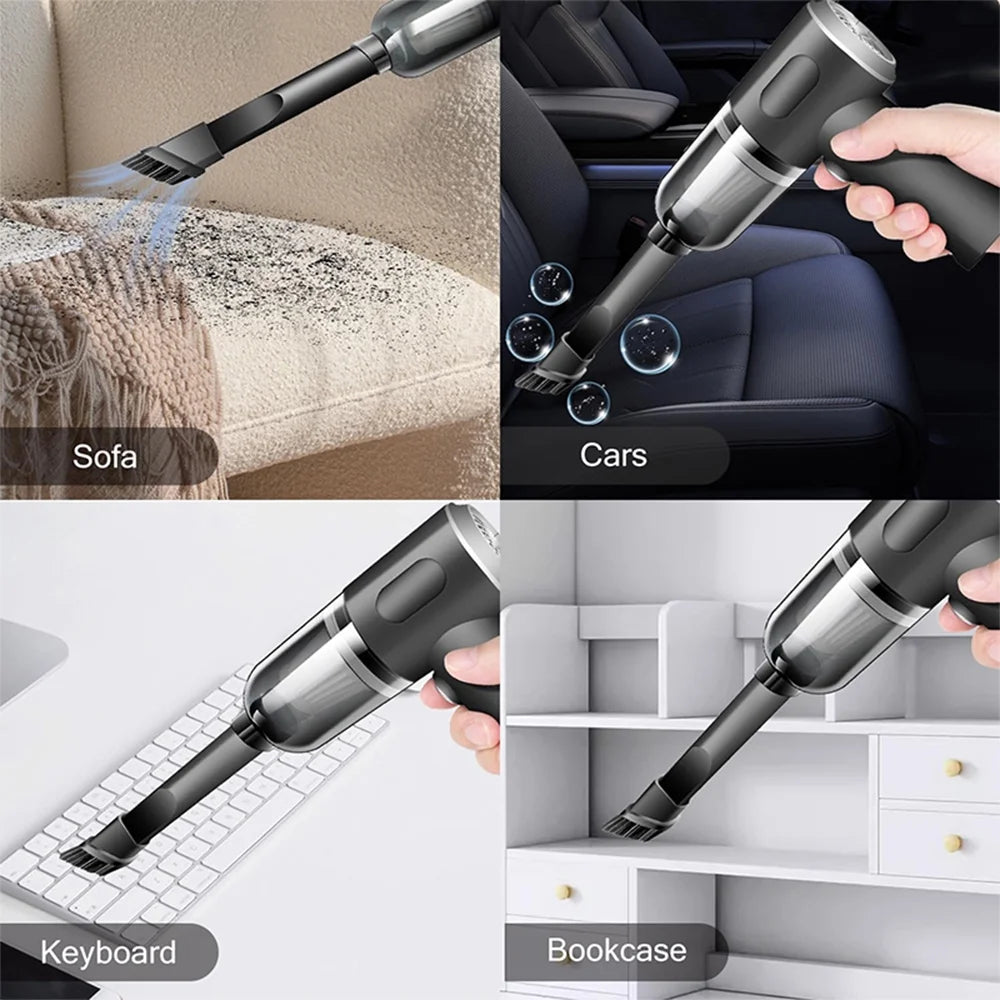 Portable Wireless Handheld Car Vacuum Cleaner, 120W Hand Held Mini Vacuum for Desk Home &Office Dust Cleaning