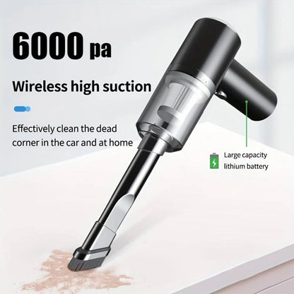 Portable Wireless Handheld Car Vacuum Cleaner, 120W Hand Held Mini Vacuum for Desk Home &Office Dust Cleaning